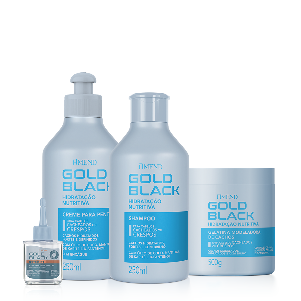 Kit Amend Gold Black Hidratação Nutritiva | 4 produtos